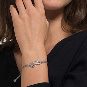 Swarovski Power Hook Crystal Swan Bracelet